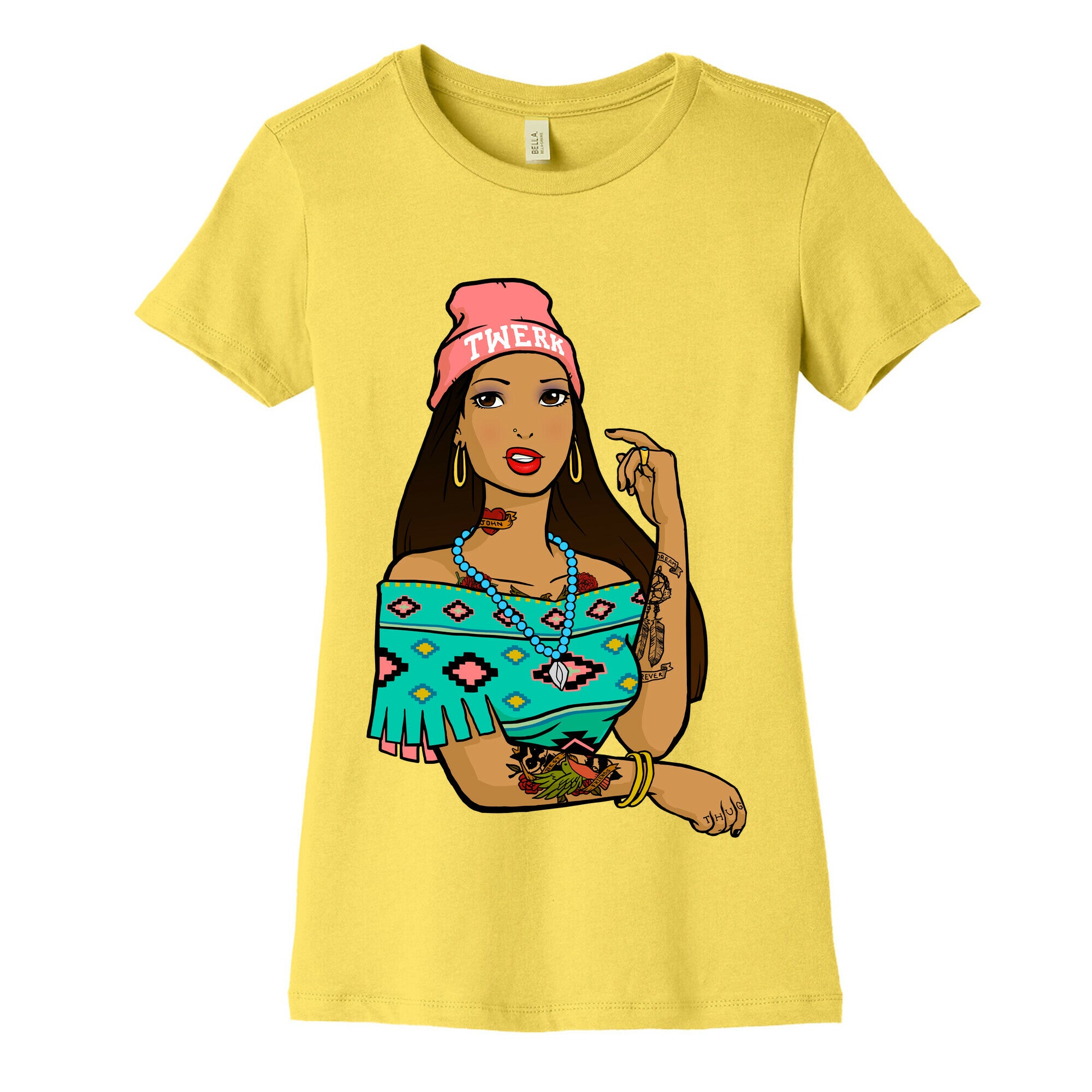 Hipster Pocahontas Women's Cotton Tee